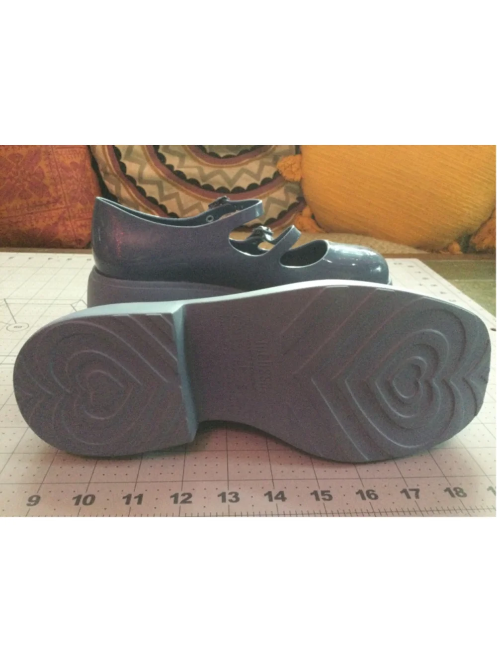 Women's Melissa Blue Platform Mary Jane Shoes Size 9
